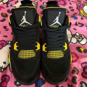 Jordan Black and Yellow Sneakers